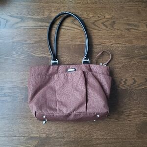 Baggallini brown Leopard Print Tote Bag 17×9×5 in.